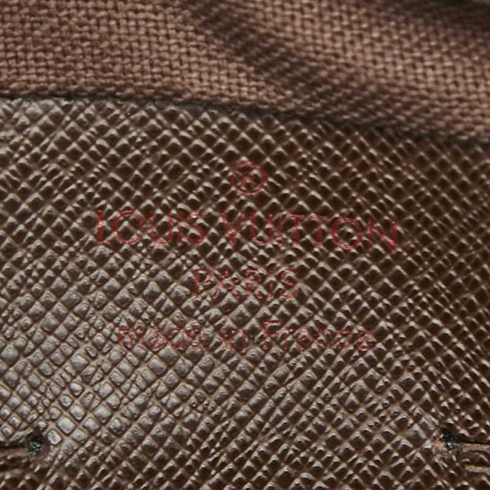 LOUIS VUITTON Authentic Brown Damier Leather Pochette Clutch Bag - Picture 10 of 11